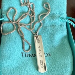 🩵Tiffany & Co. ©️2001 1837 Bar Pendant Necklace w/ 18” Chain